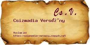 Csizmadia Versény névjegykártya